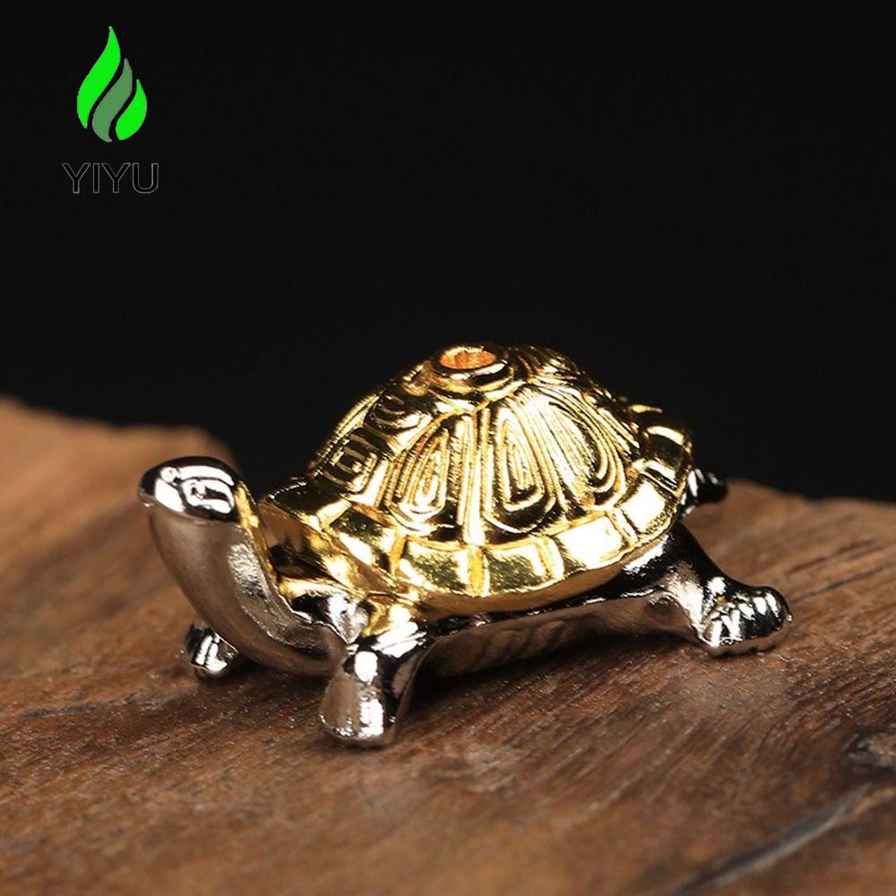 YIYU Lò Đốt Trầm Hương Mini Bằng Hợp Kim Hình Chú Rùa Dễ Sử Dụng