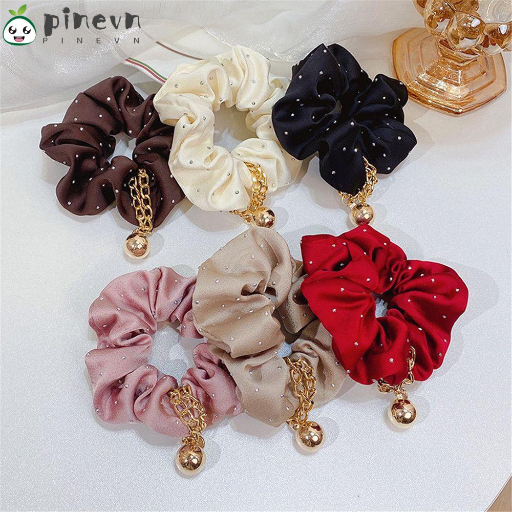 PINEVN Dây Cột Tóc Đính Đá Lấp Lánh Thời Trang Mùa Hè Cho Nữ