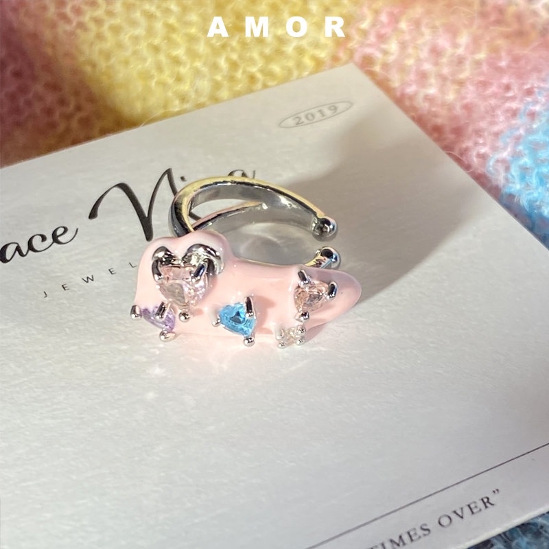 Khuyên Tai Đính Đá zircon Nhiều Màu Sắc Sang Trọng Không Cần Xỏ Lỗ Dành Cho Bạn Nữ
