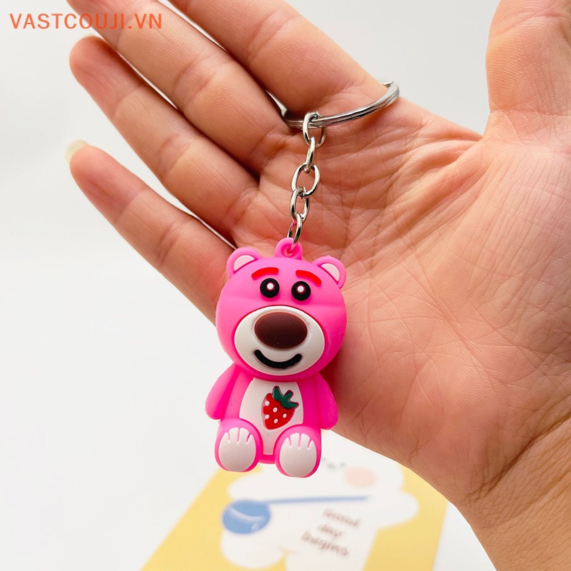 Móc Khóa Silicon Hình Gấu 3D Dễ Thương