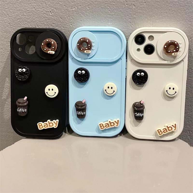 Ốp Điện Thoại Trong Suốt Hình Bánh Donut Cho iPhone 14 13 12 11 Pro Max