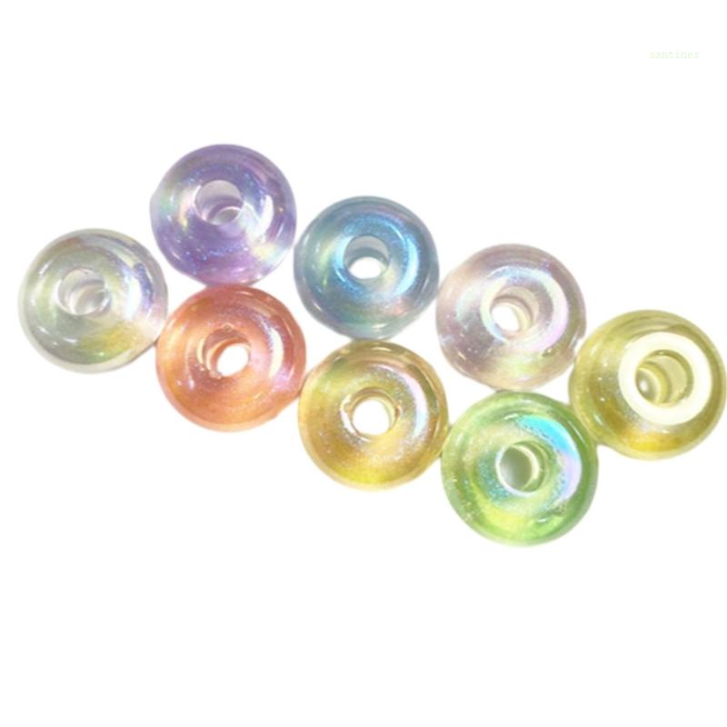 Chuỗi Hạt Tròn Dẹt Nhiều Màu Sắc Dùng Làm Trang Sức Thủ Công DIY