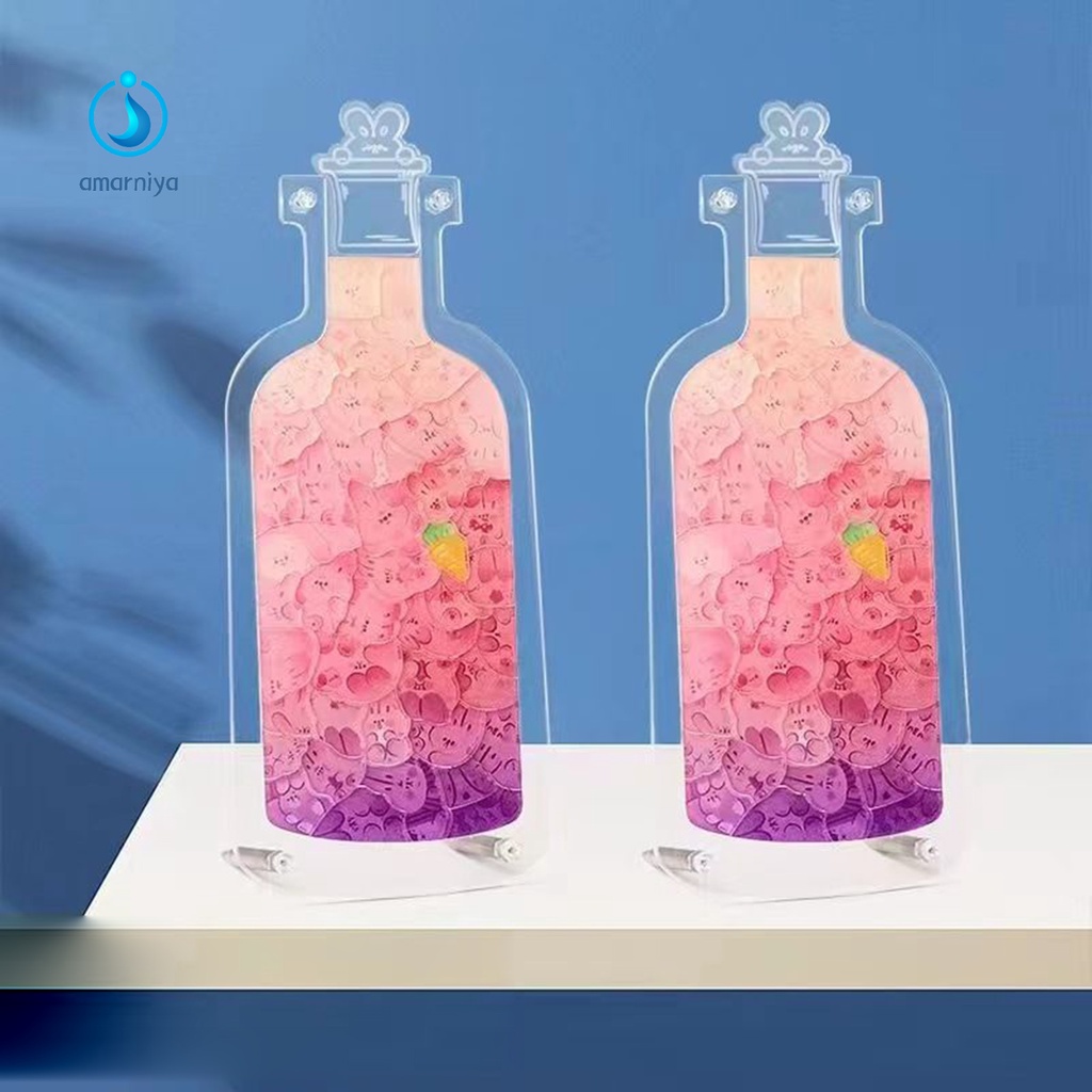 (Shop Amart) Bộ Đồ Chơi Xếp Hình Bình Nước Hoạt Hình Bằng Nhựa Acrylic