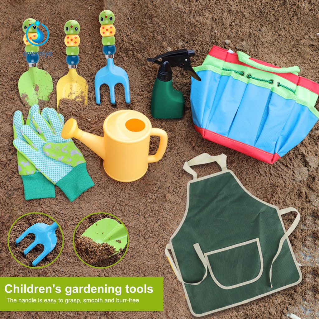 (Shop Amart) Xẻng Nhỏ Mịn Cầm Tay Không Cần Khoan Với Sâu Bướm Đồ Chơi Làm Vườn