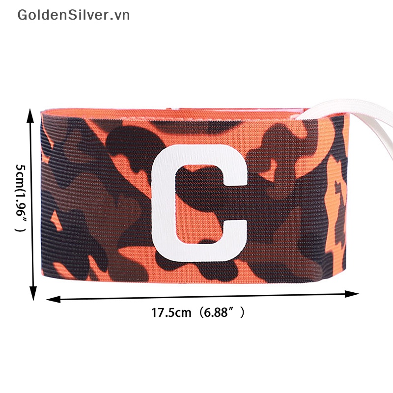 Goldsilver Băng Đeo Cánh Tay Nylon Họa Tiết Rằn Ri Màu Xanh Lá Cây Phong Cách Mới Có Thể Điều Chỉnh Cho Đội Trưởng