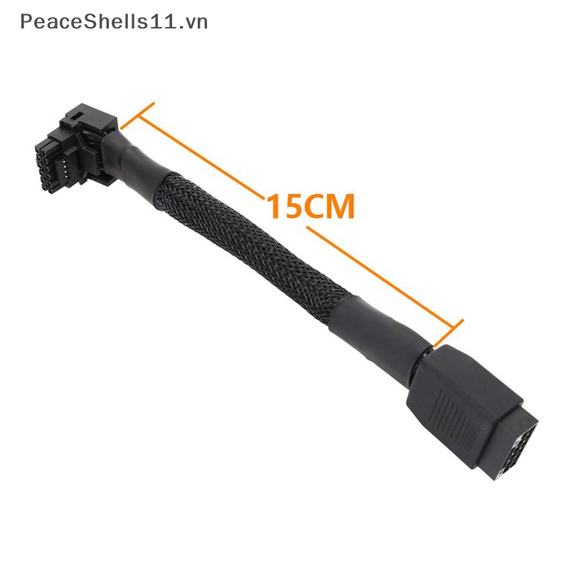 Thẻ Video Chuyển Đổi 16Pin GPU Sang PCIE5.0 2VHPWR 12 + 4pin 90° Dây Cáp Nguồn GPU 15CM / 5.9in.