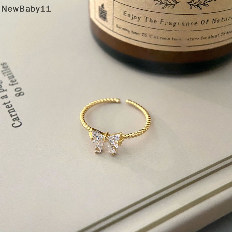 Nhẫn Hình Nơ Đính Đá Zircon Thời Trang Cho Nữ