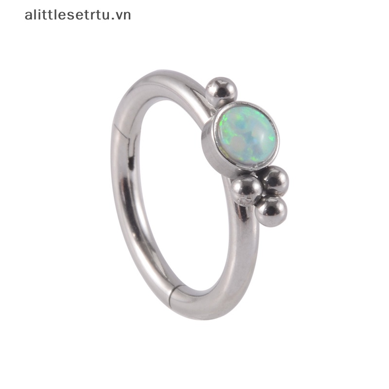 1 Khuyên Mũi Bằng Thép Không Gỉ Đính Đá Opal Thời Trang