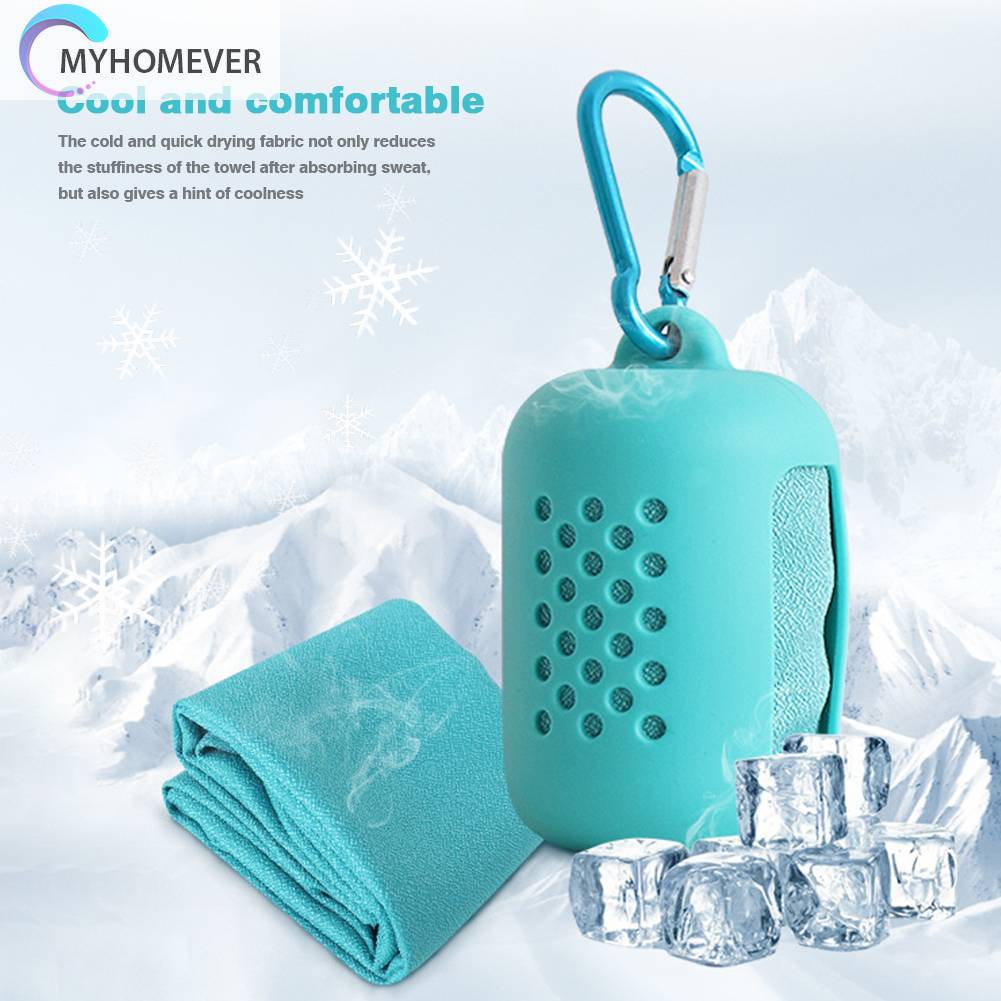 Khăn Lau Khô Nhanh Bằng Sợi Micro Kèm Móc Tiện Dụng Cho Mùa Hè