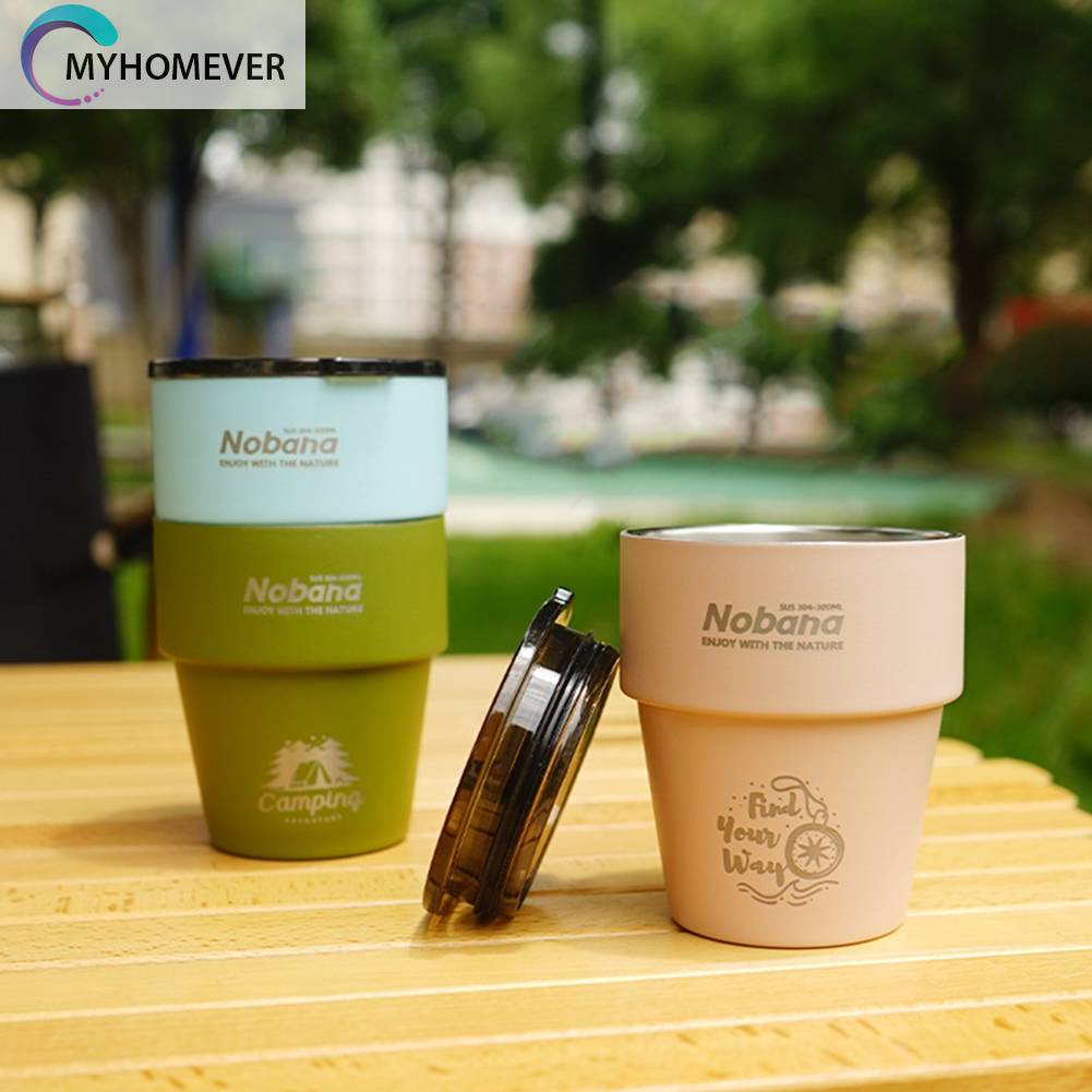 Cốc Uống Nước Cách Nhiệt Bằng Thép Không Gỉ Dung Tích 300ML