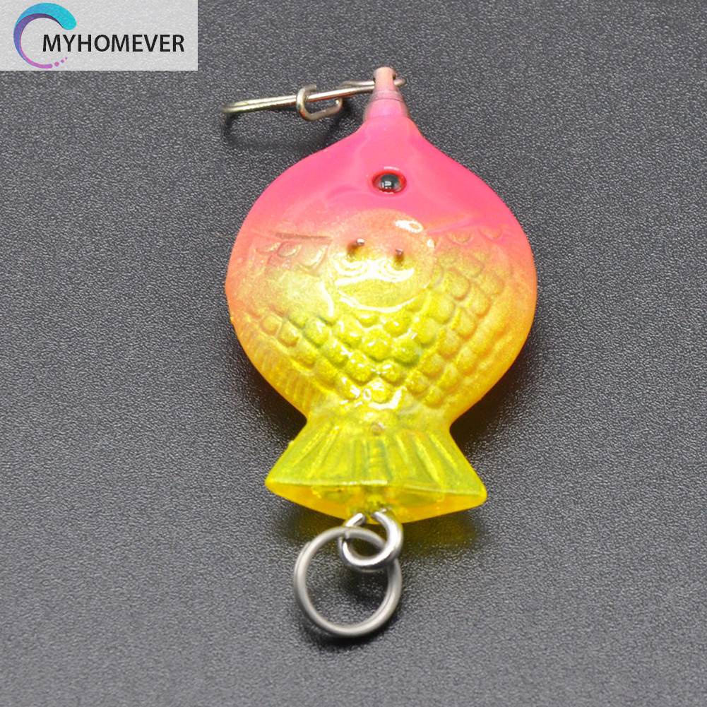 Mồi Câu Cá Giả Gắn Đèn LED Nhiều Màu Xoay 360 Độ