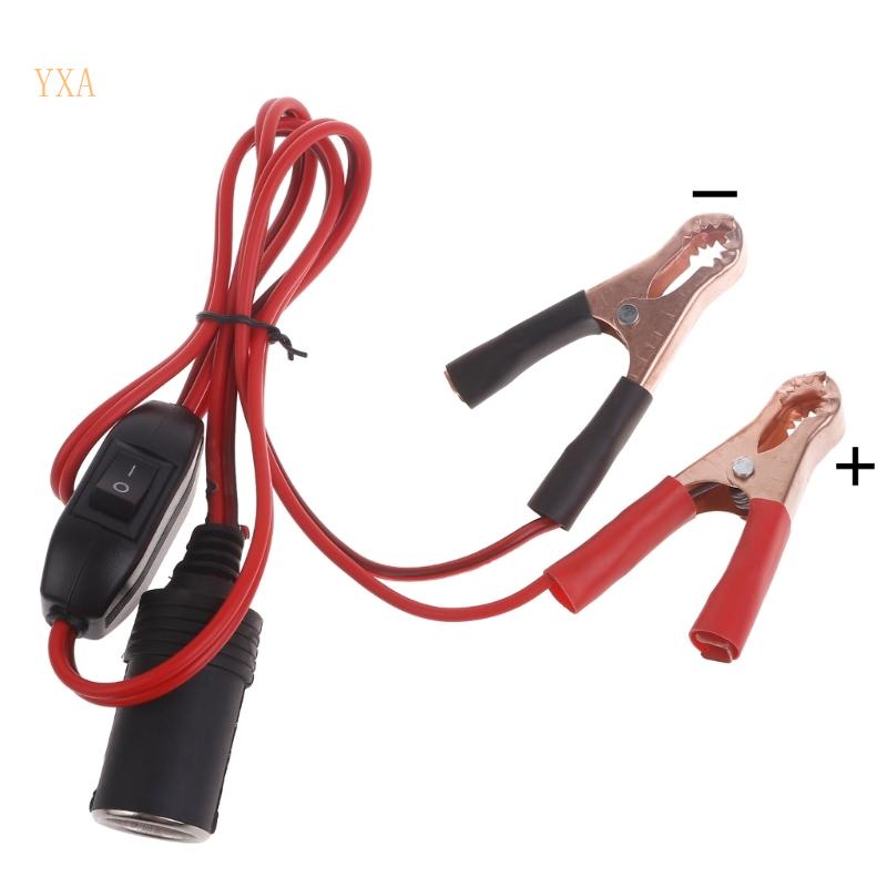 Dây Nối Dài Cho Ổ Cắm Xe Hơi Có Kẹp Pin 12V 24V Tiện Dụng