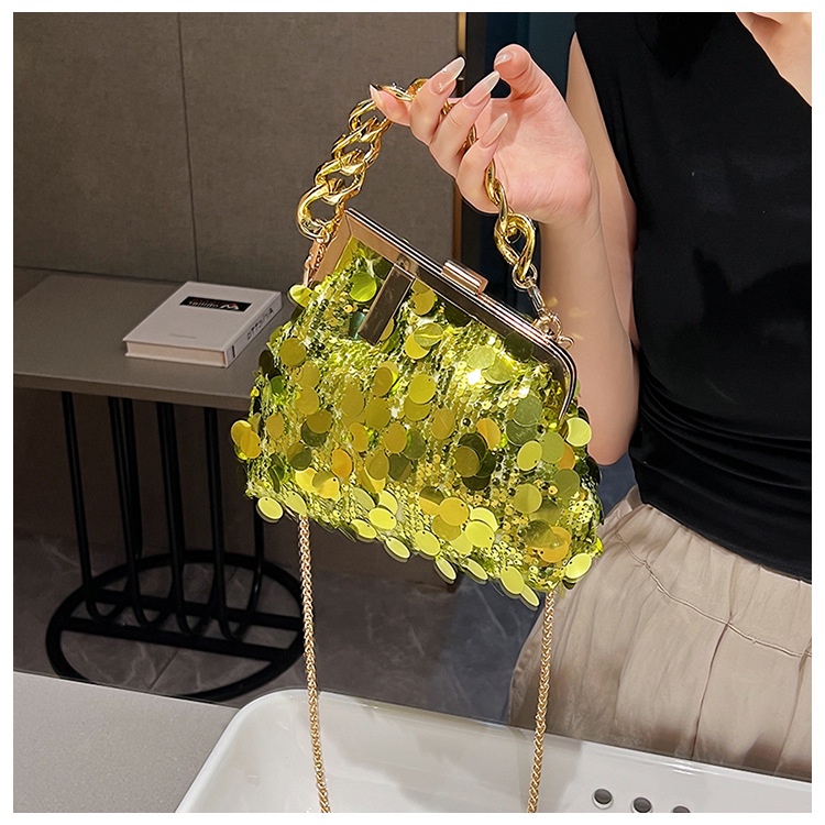 Túi Xách Đeo Vai / Kẹp Nách Cỡ Lớn Đính Kim Sa Lấp Lánh Thời Trang Hàn Quốc Cho Nữ
