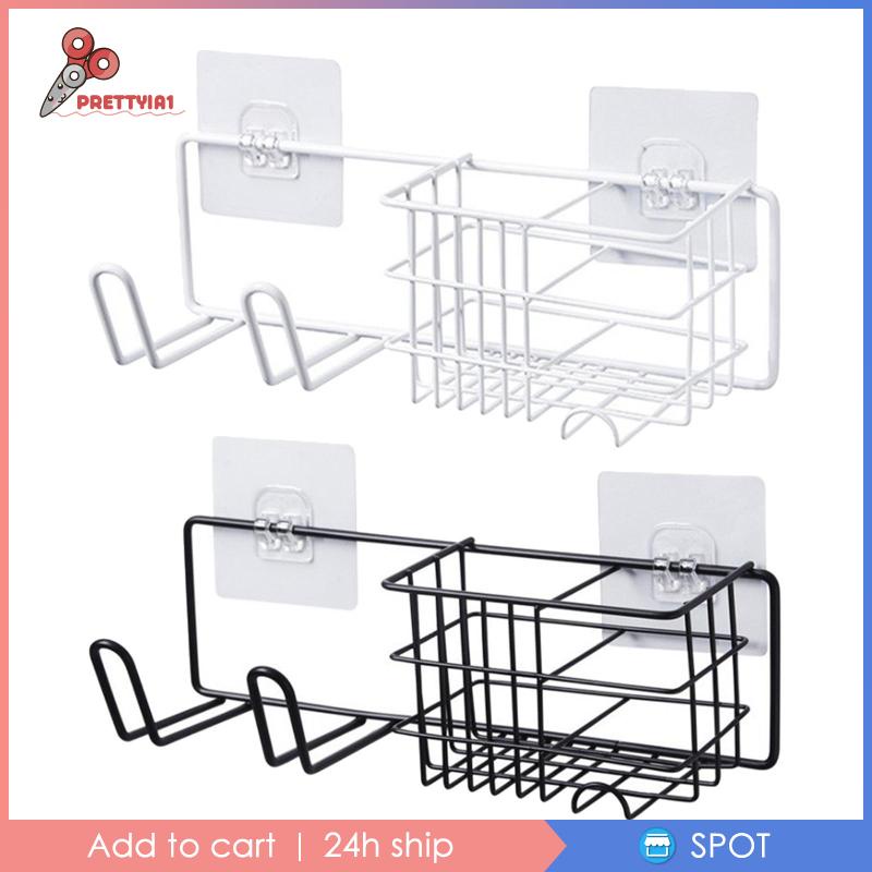 Kệ Để Đồ Dùng Nhà Tắm Gắn Tường Kèm Móc Treo Tiện Dụng