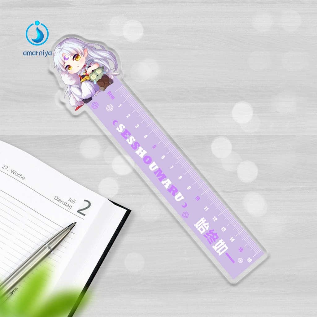 (Shop Amart) Thước Kẻ Chống Nứt In Hình Anime Demon Slayer Cho Học Sinh