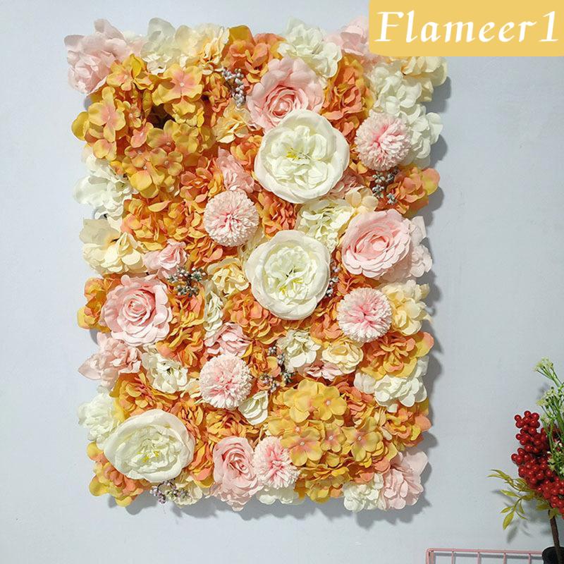 Tấm Phông Nền Hoa Giả Bằng Lụa Màu Trắng Treo Tường Trang Trí Tiệc Cướ