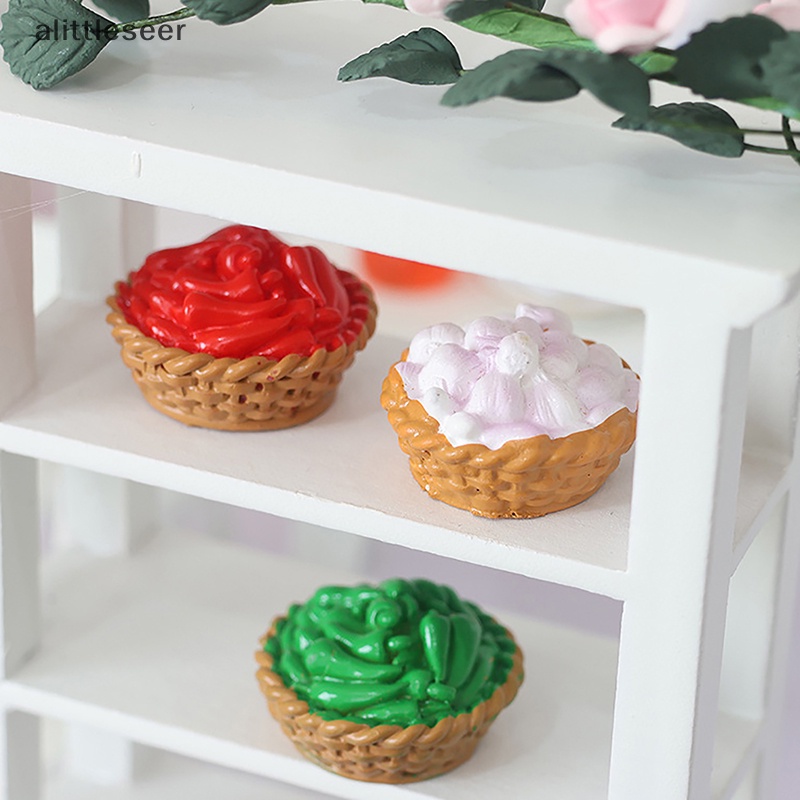 Giỏ Đựng Tỏi Ớt Trang Trí Nhà Búp Bê Tỉ Lệ 1: 12
