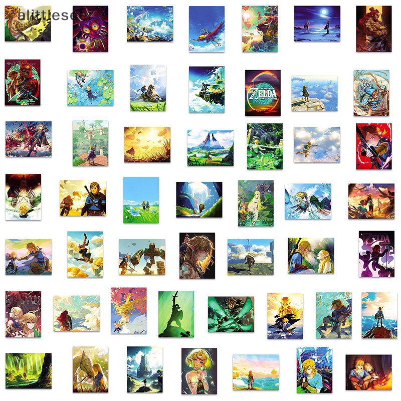 Bộ 50 Miếng Dán Hình The Legend of Zelda Chống Thấm Nước Trang Trí Sổ Tay DIY