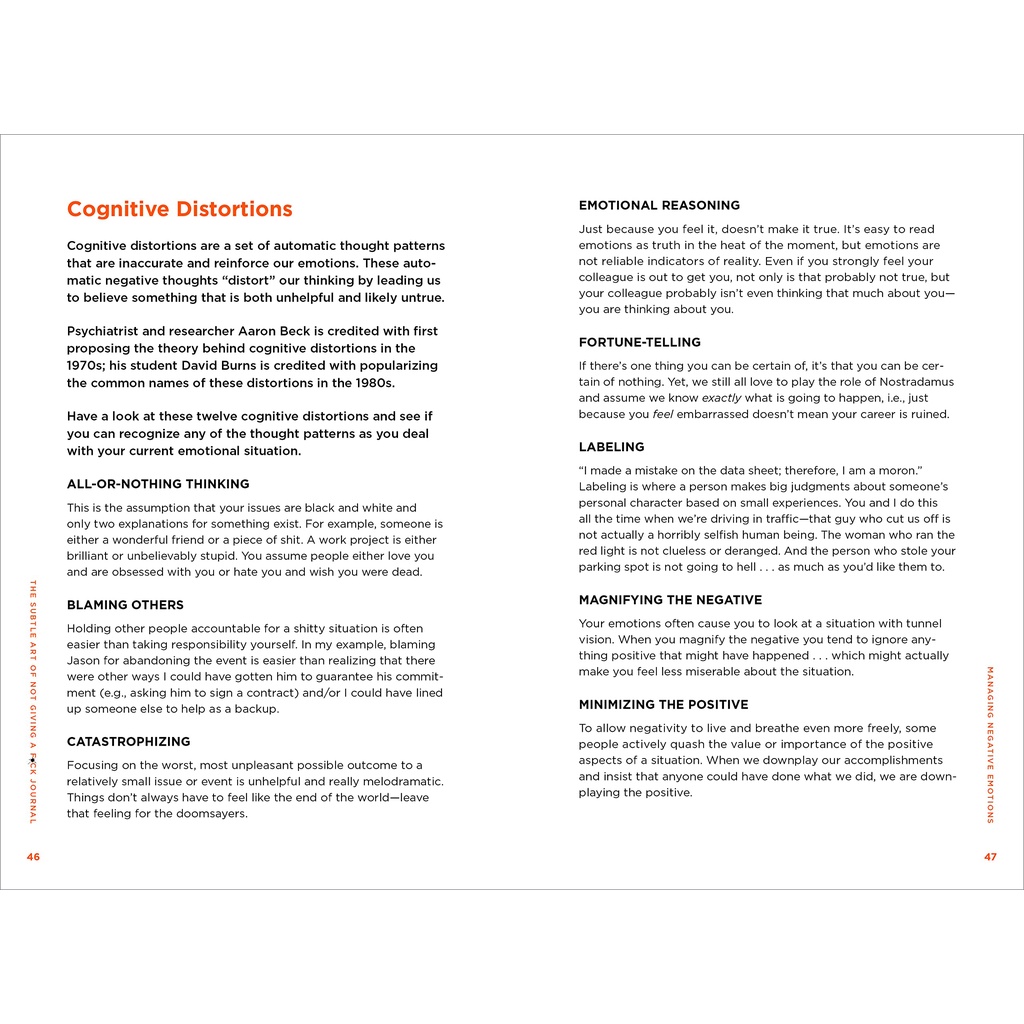 The Subtle Art Of Not Giving A F*ck Journal