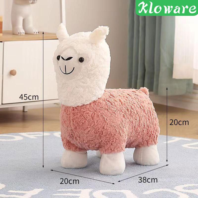 Ghế Kê Chân Hình Lạc Đà Ottoman Bằng Vải Bông Dễ Thương Dùng Trang Trí Phòng Ngủ