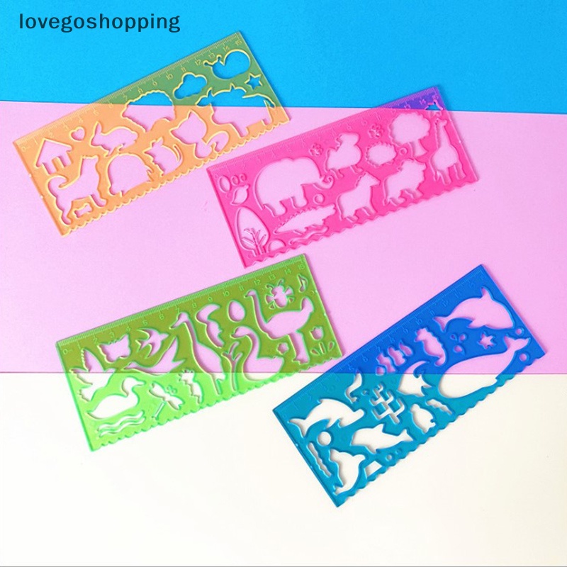 1 Bộ 4 Thước Vẽ Mẫu Động Vật Khác Nhau