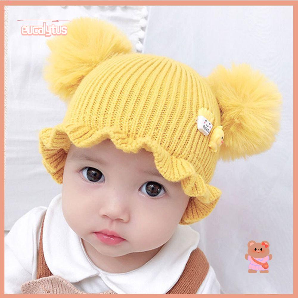 EUTUS Mũ Len Đan Trùm Tai Giữ Ấm Mùa Đông Cho Bé Trai + Gái