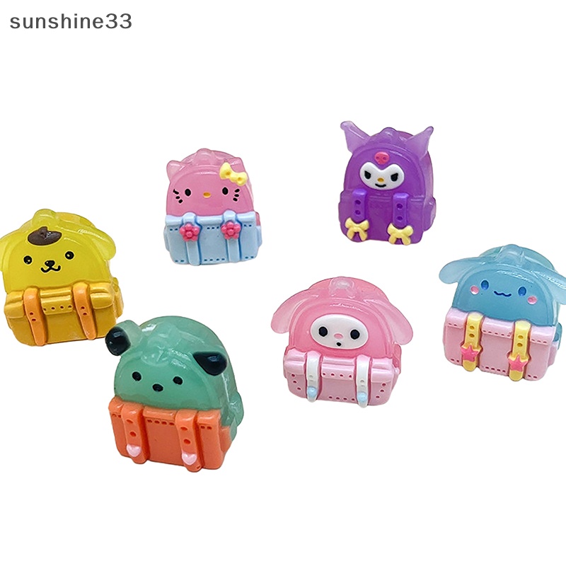 Bộ 2 Đồ trang trí Búp Bê Sanrio Dạ Quang Dùng Trang Trí Tiểu Cảnh