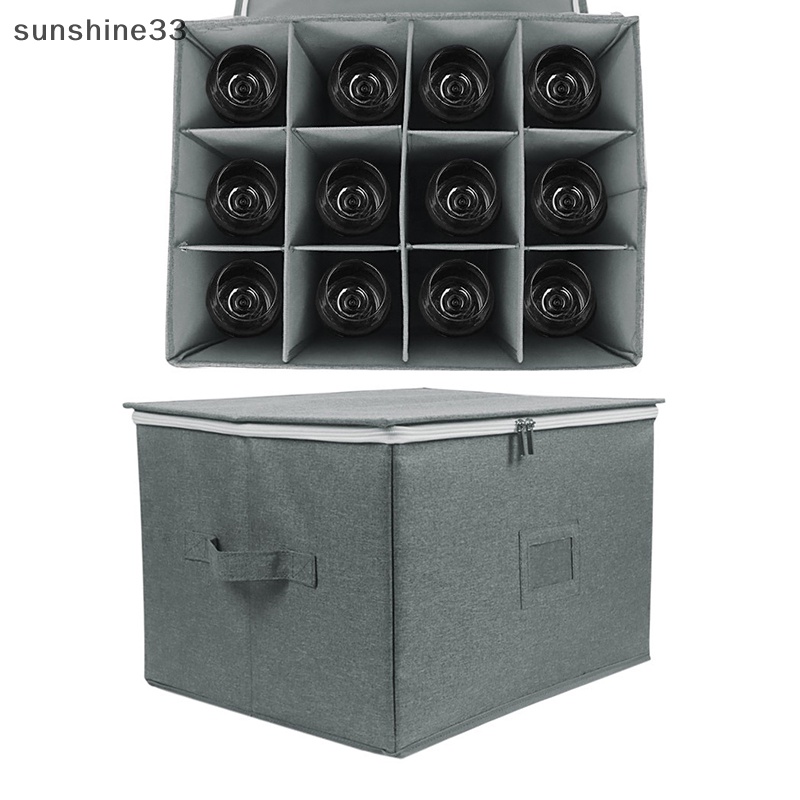 Set 12 Hộp Đựng Kính Thủy Tinh Có Phân Ngăn Tiện Dụng