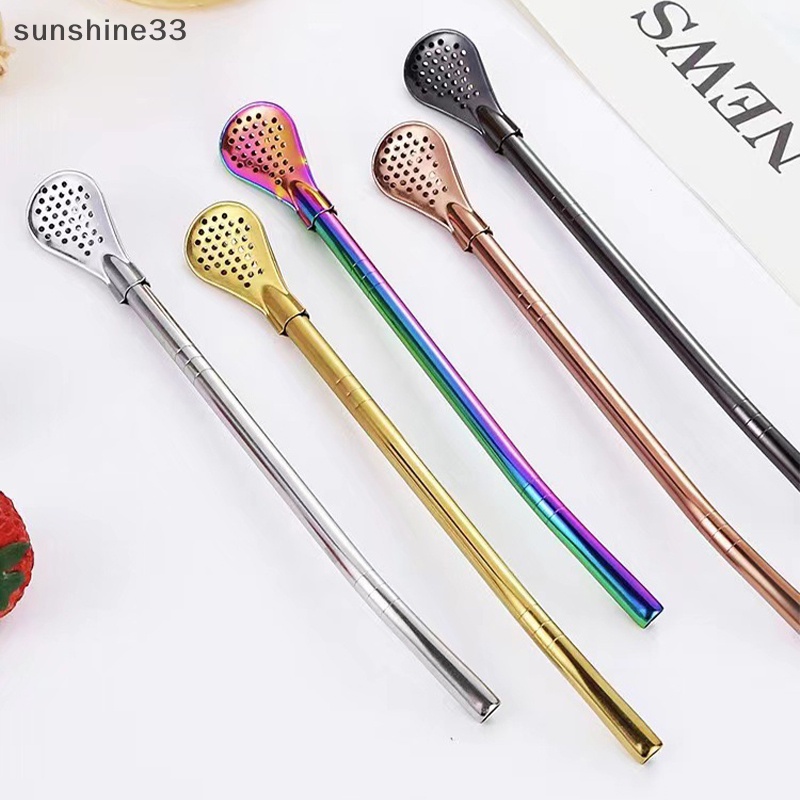 Ống Hút Lọc Trà Sữa Bằng Thép Không Gỉ 304 Nhiều Màu Có Thể Tái Sử Dụng
