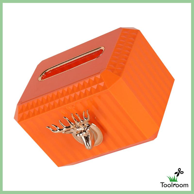 Hộp Đựng Khăn Giấy Hình Chữ Nhật Điêu Khắc Đầu Hươu Sang Trọng Trang Trí Phòng Tắm Khách Sạn