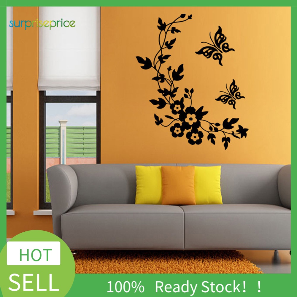 Miếng Dán Trang Trí Toilet Hình Hoa Bướm Chống Thấm Nước