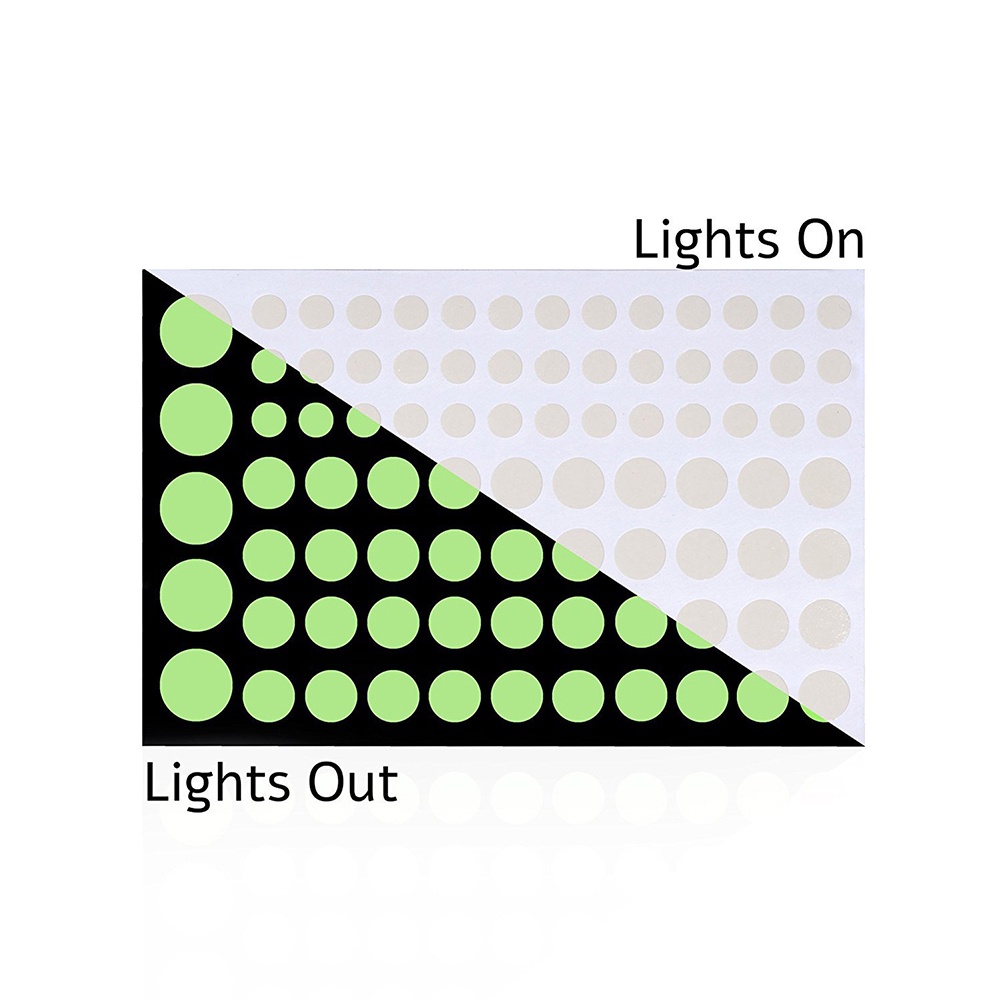 Cuộn 407 Miếng Dán Tường Phát Quang Họa Tiết Chấm Bi Độc Đáo Trang Trí Nhà Cửa