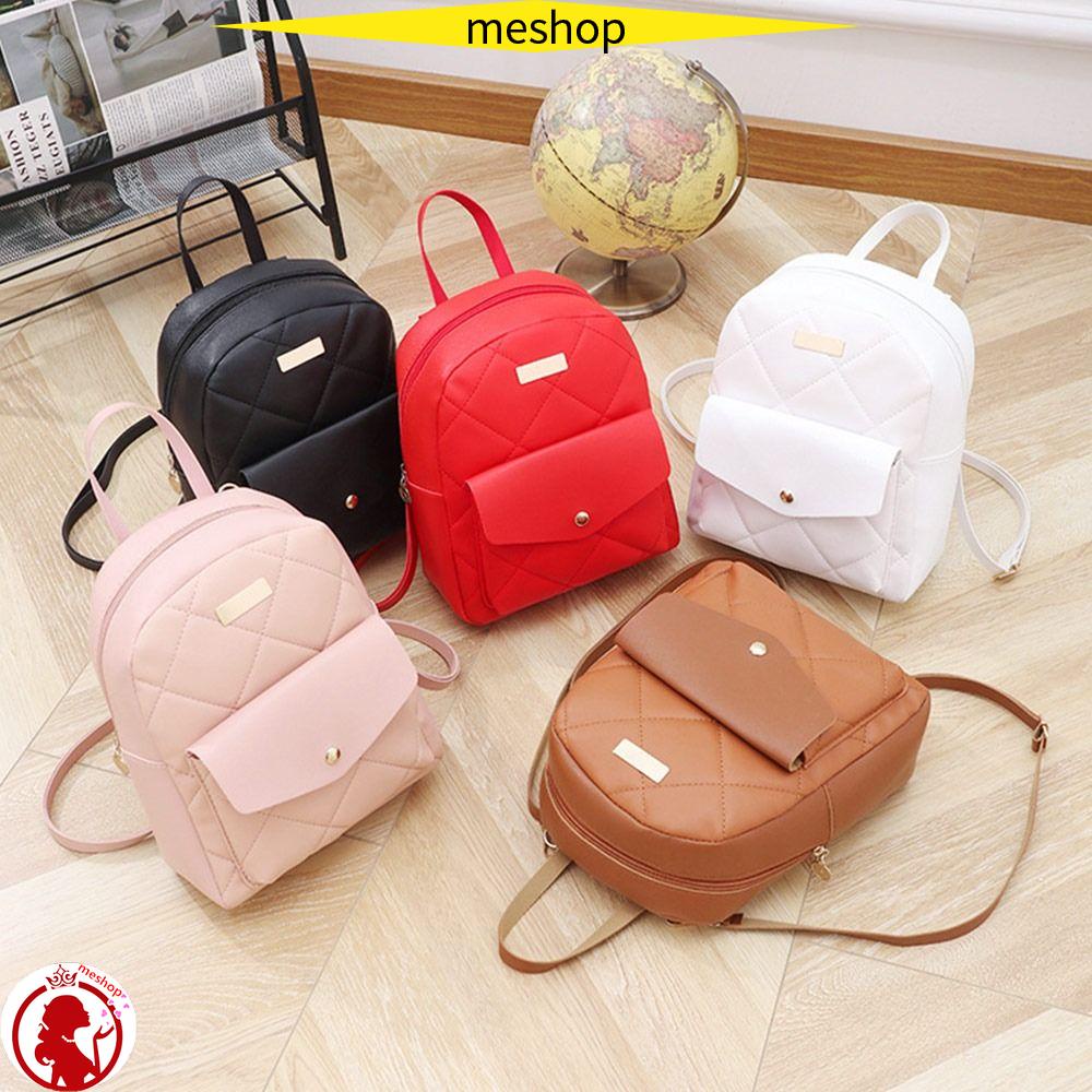 ME Ba Lô Đi Học Họa Tiết Lưới Thời Trang