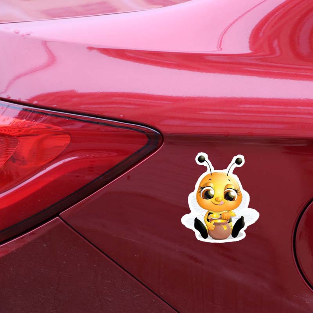 Miếng Dán PVC Trang Trí Tủ Lạnh / Cửa Xe Hơi Họa Tiết Chú Ong Hoạt Hình