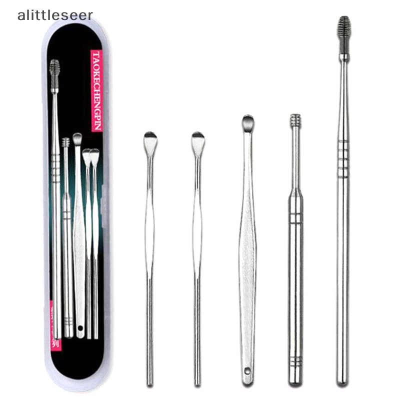 Set 5 Dụng Cụ Lấy Ráy Tai Bằng Inox Chuyên Dụng
