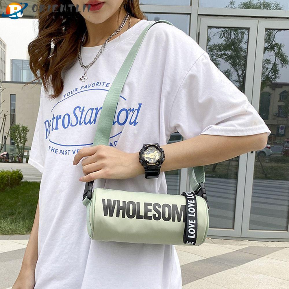 ORIENTLII Túi Đeo Chéo Hình Trụ Cỡ Lớn Chất Liệu Oxford Thời Trang Cho Nữ