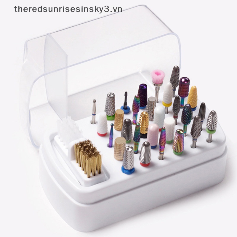 Giá Đỡ Mũi Khoan Móng Acrylic 30 Lỗ Thời Trang