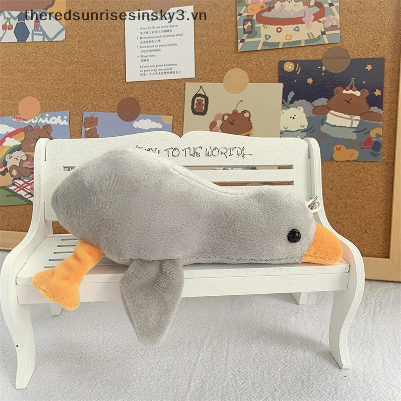 1 Móc Khóa Vịt Nhồi Bông Nằm Dễ Thương Dành Cho Bạn Gái