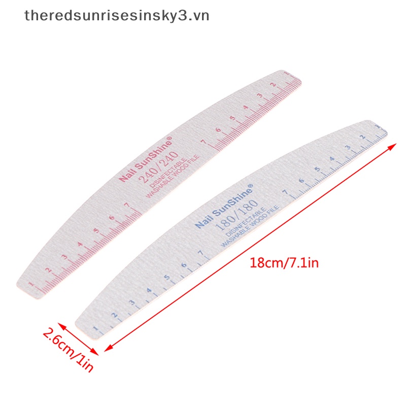 Bộ 10 Giấy Nhám Đánh Bóng Móng Tay 100 # 150 # 180 # 240 Grit
