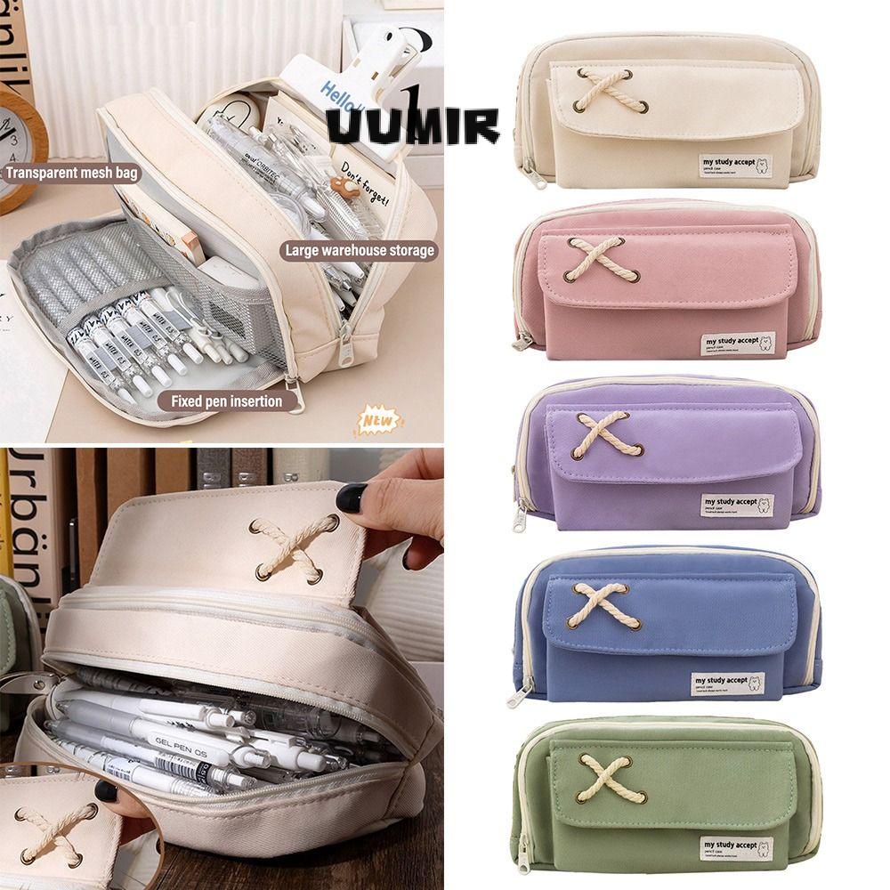 UUMIR Túi Đựng Bút Bằng Vải Canvas Cỡ Lớn Chất Lượng Cao Ốp