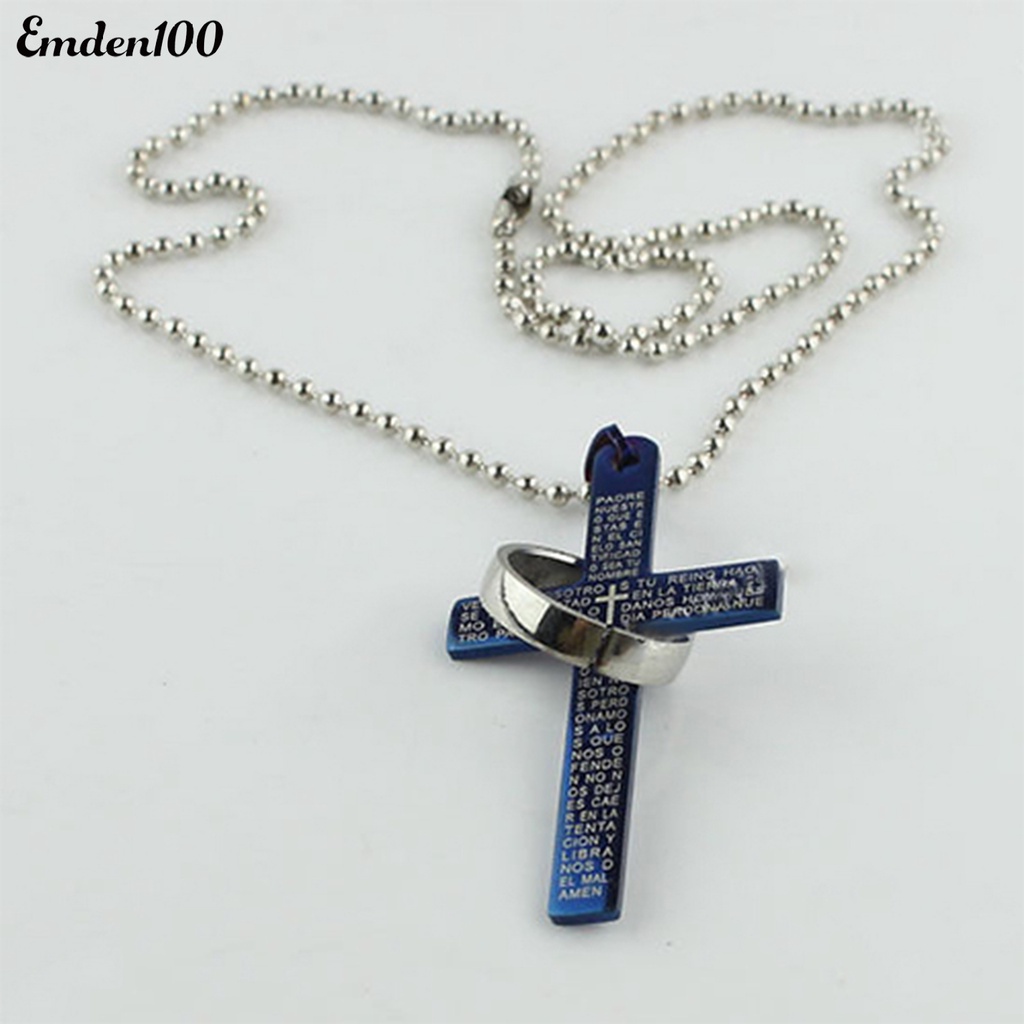 [EMDEN] Vòng cổ Mặt Hình Thánh Giá Bằng Thép Không Gỉ Cho Nam