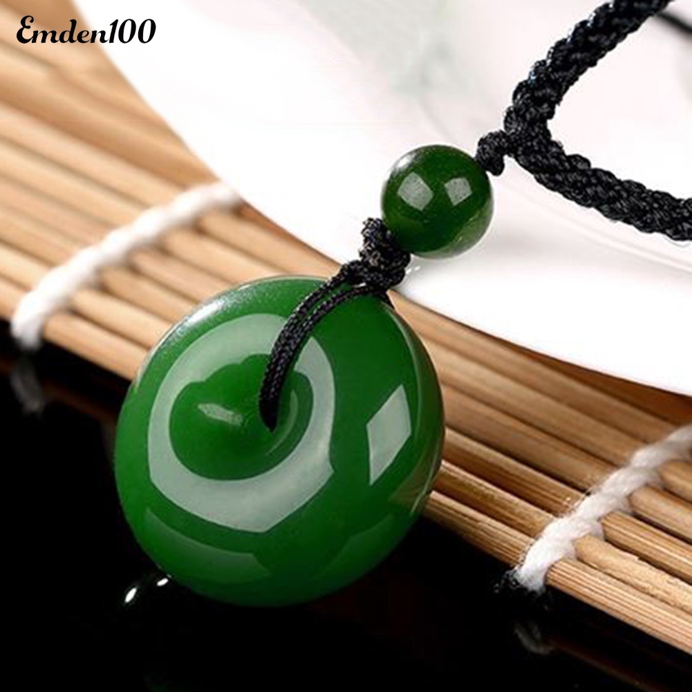 [EMDEN] Vòng cổ Mặt Ngọc Bích Giả Phong Cách Trung Quốc Làm Quà Tặng