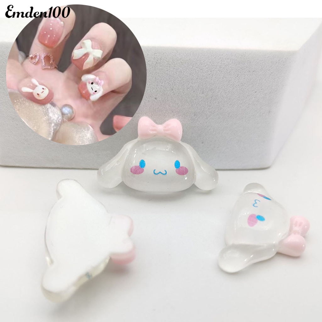 Bộ 10 Phụ Kiện Trang Trí Móng Tay 3D Hình Nhân Vật Hoạt Hình Đáng Yêu