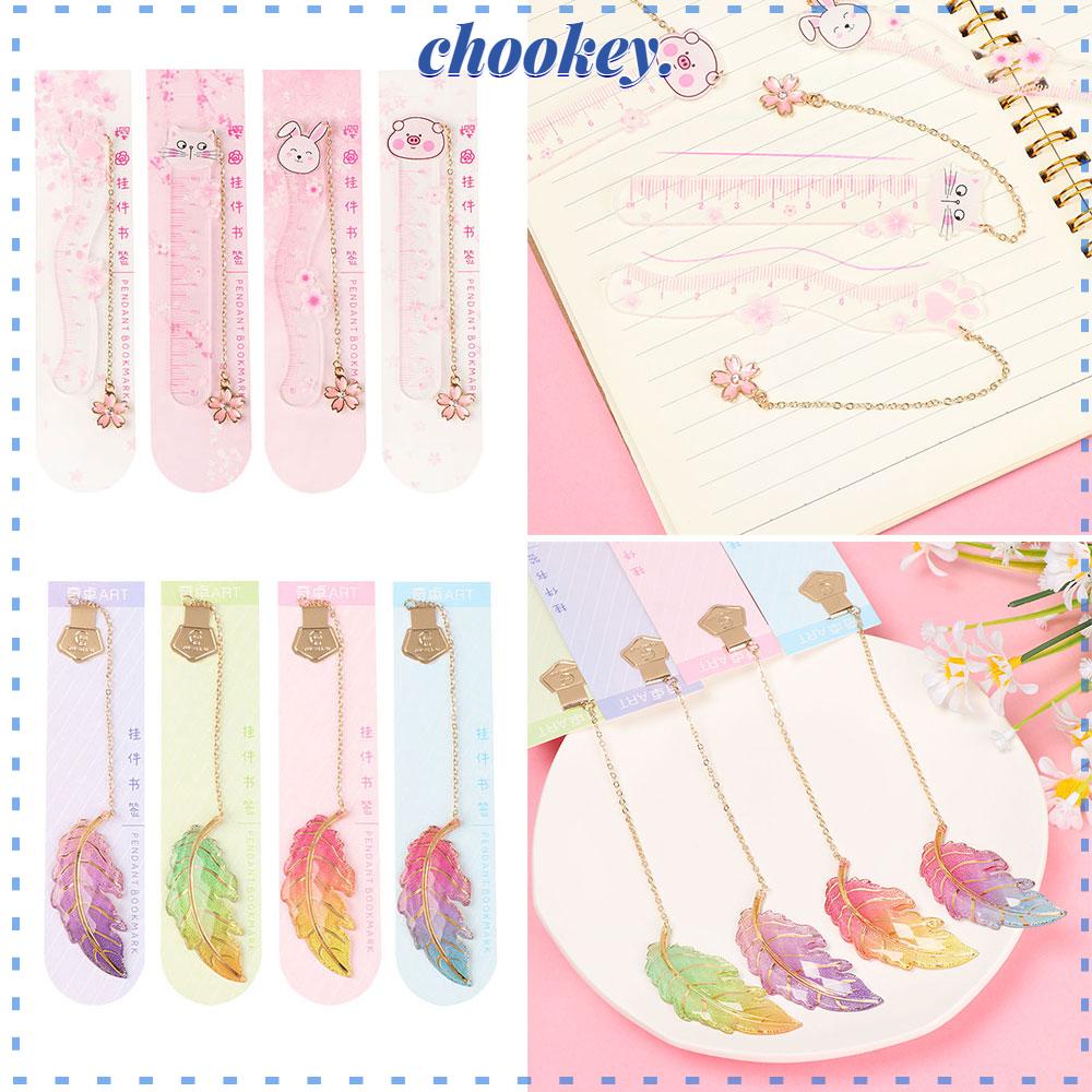 CHOOKEY Giá Đỡ Kẹp Sách Hình Hoa Anh Đào / Lá / Hoa Tuyết Sáng Tạo Dùng