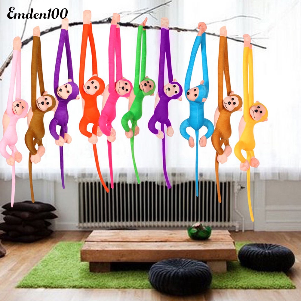 [EMDEN] Rèm Cửa Nhồi Bông Hình Khỉ Đuôi Dài Dễ Thương Trang Trí Phòng