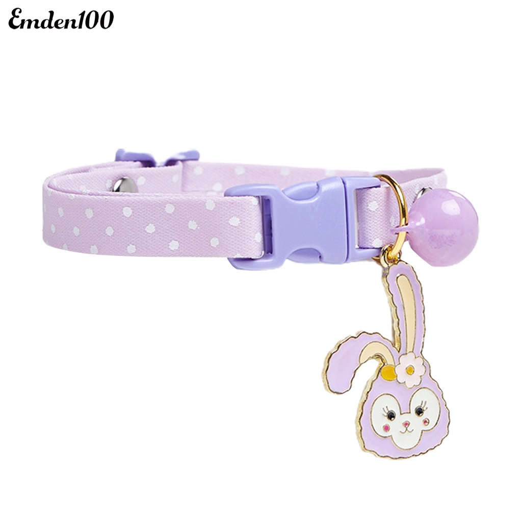 [EMDEN] Dây Đeo Cổ Bằng Polyester Màu Tương Phản Nhanh Chóng Chống Rách Dễ Điều Chỉnh Trang Trí Vòng Cổ Thú Cưng Phong Cách Hoạt Hình