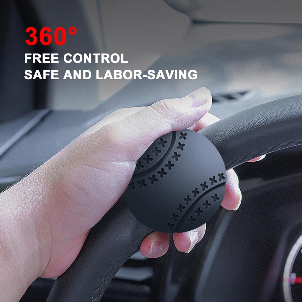 1X Đa Năng Ô Tô Bọc Vô Lăng Núm Spinner Tay Cầm Trợ Lực Bóng Mới Silicone Đen Tăng Cường Bóng Phụ Kiện Ô Tô