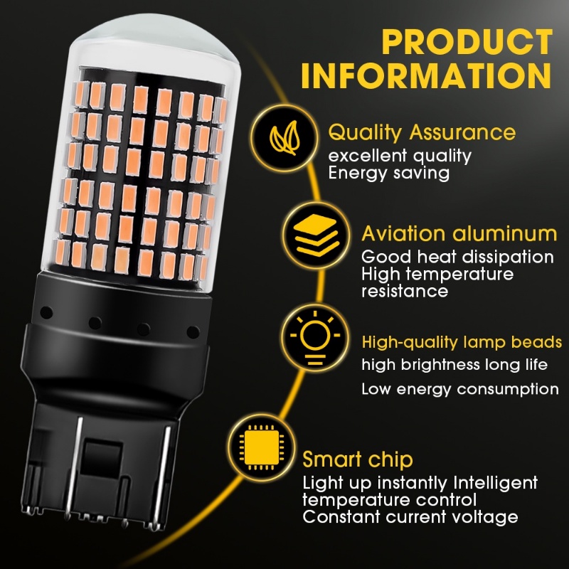 Bóng Đèn LED Tín Hiệu Bằng Hợp Kim Nhôm Siêu Bền Chống Thấm Nước 12V 0.9A 7443 T20 Thay Thế Chuyên Dụng Cho Xe Hơi