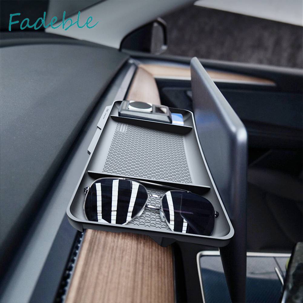 Khay Đựng Đồ Ẩn Bằng TPU Hít Nam Châm Chống Trượt Cho Tesla Model 3 Y