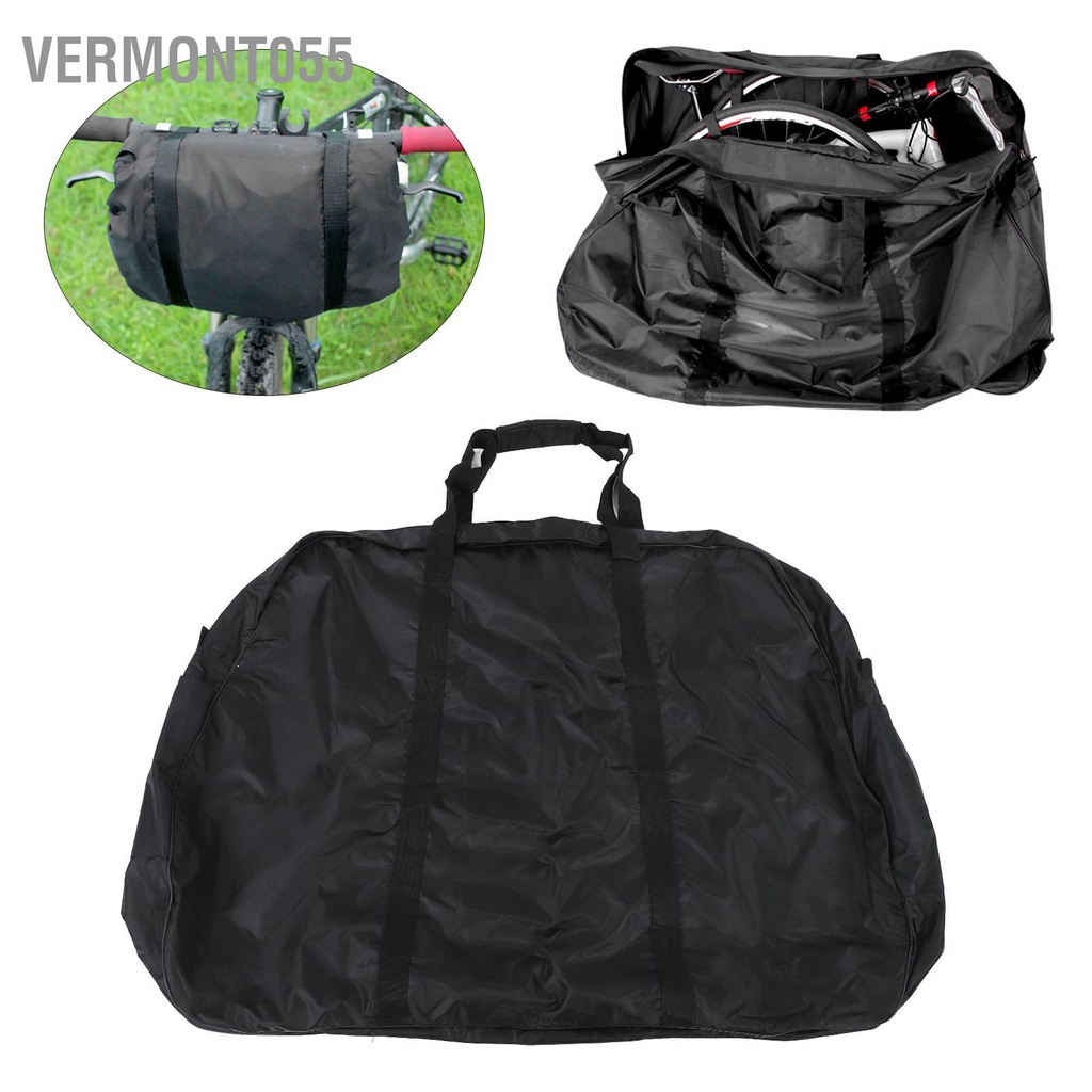 Vermont055 Bánh Xe Đạp Túi Nylon Đen Dày Di Động Gói Nĩa Khung Bảo Vệ Cho Đường Núi